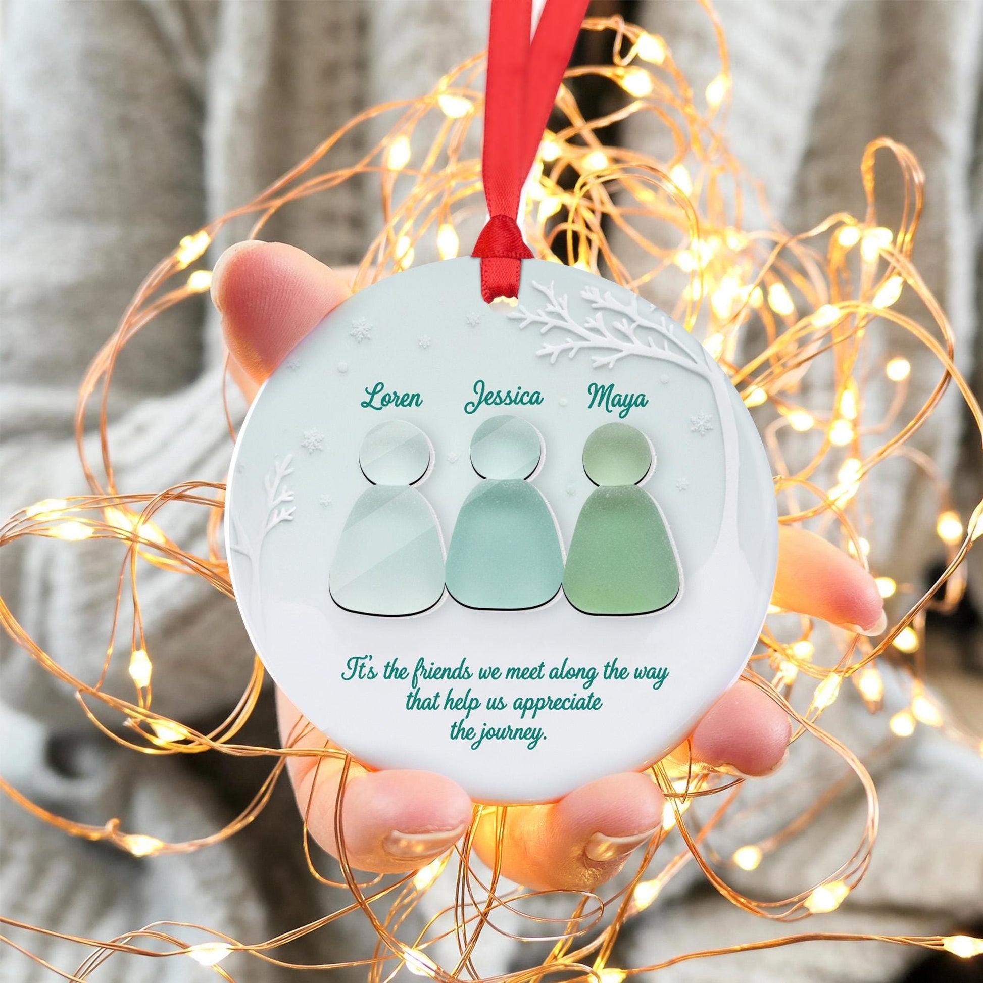 Custom Friends Ornament Ceramic with pieces Personalized Decoration