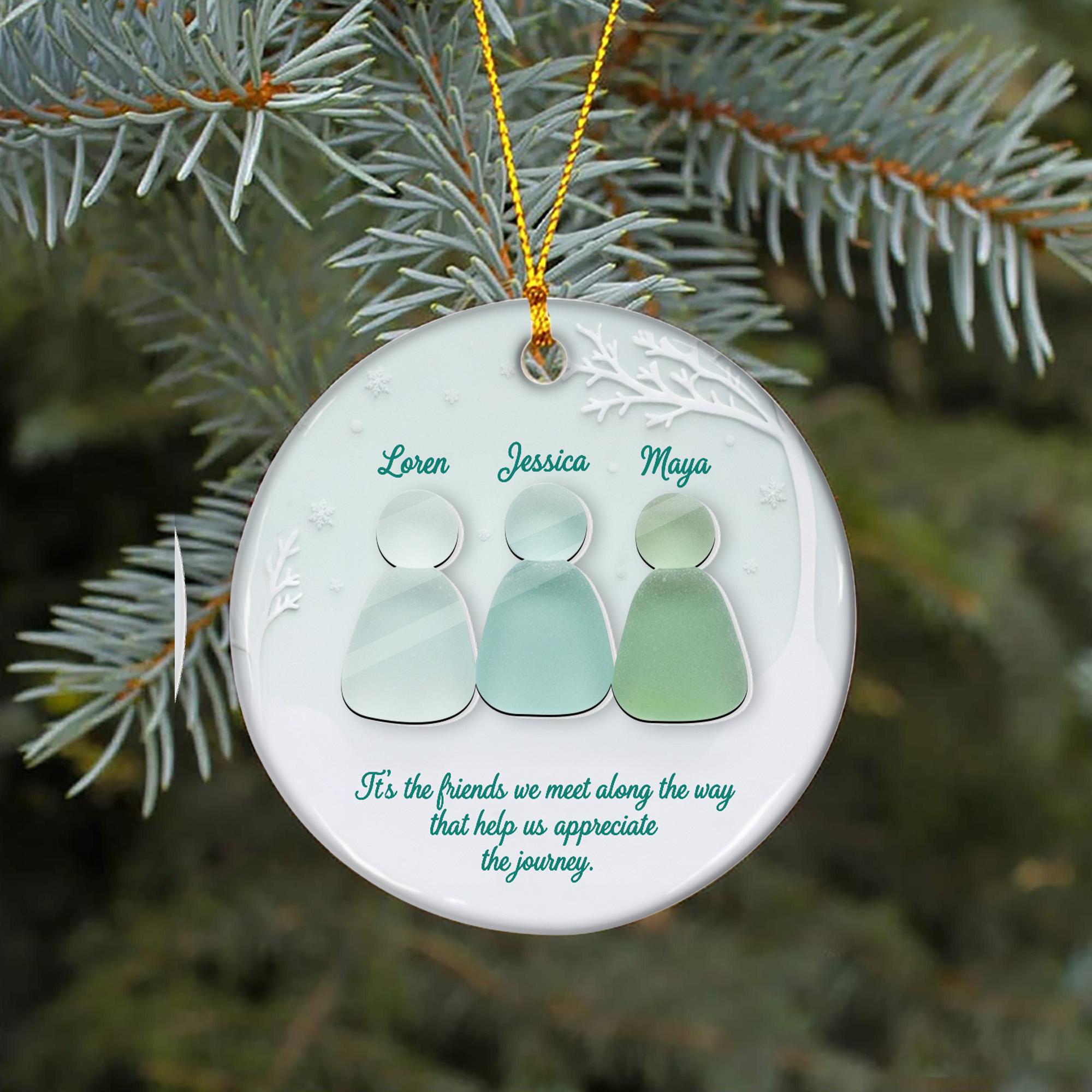Custom Friends Ornament Ceramic with pieces Personalized Decoration