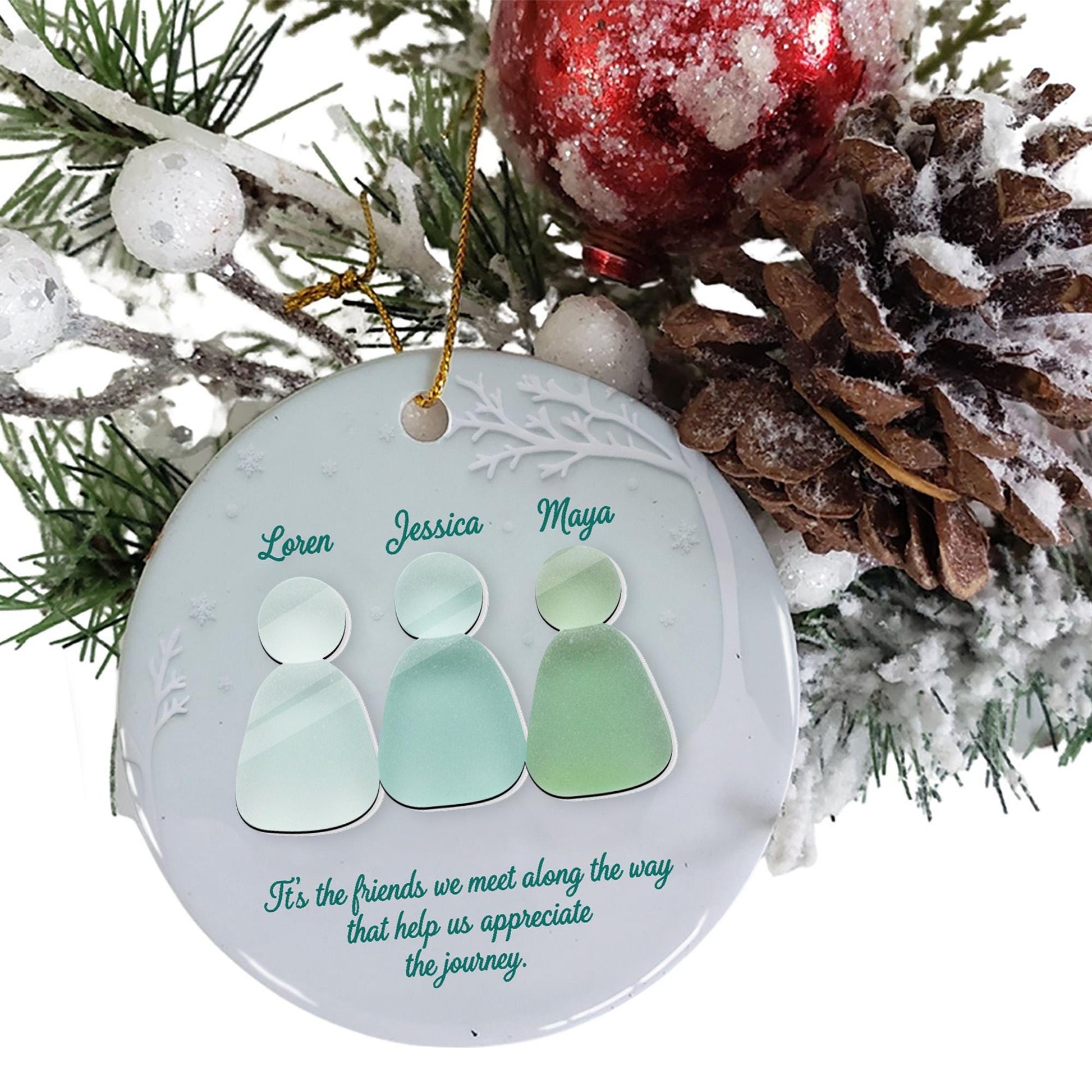 Custom Friends Ornament Ceramic with pieces Personalized Decoration