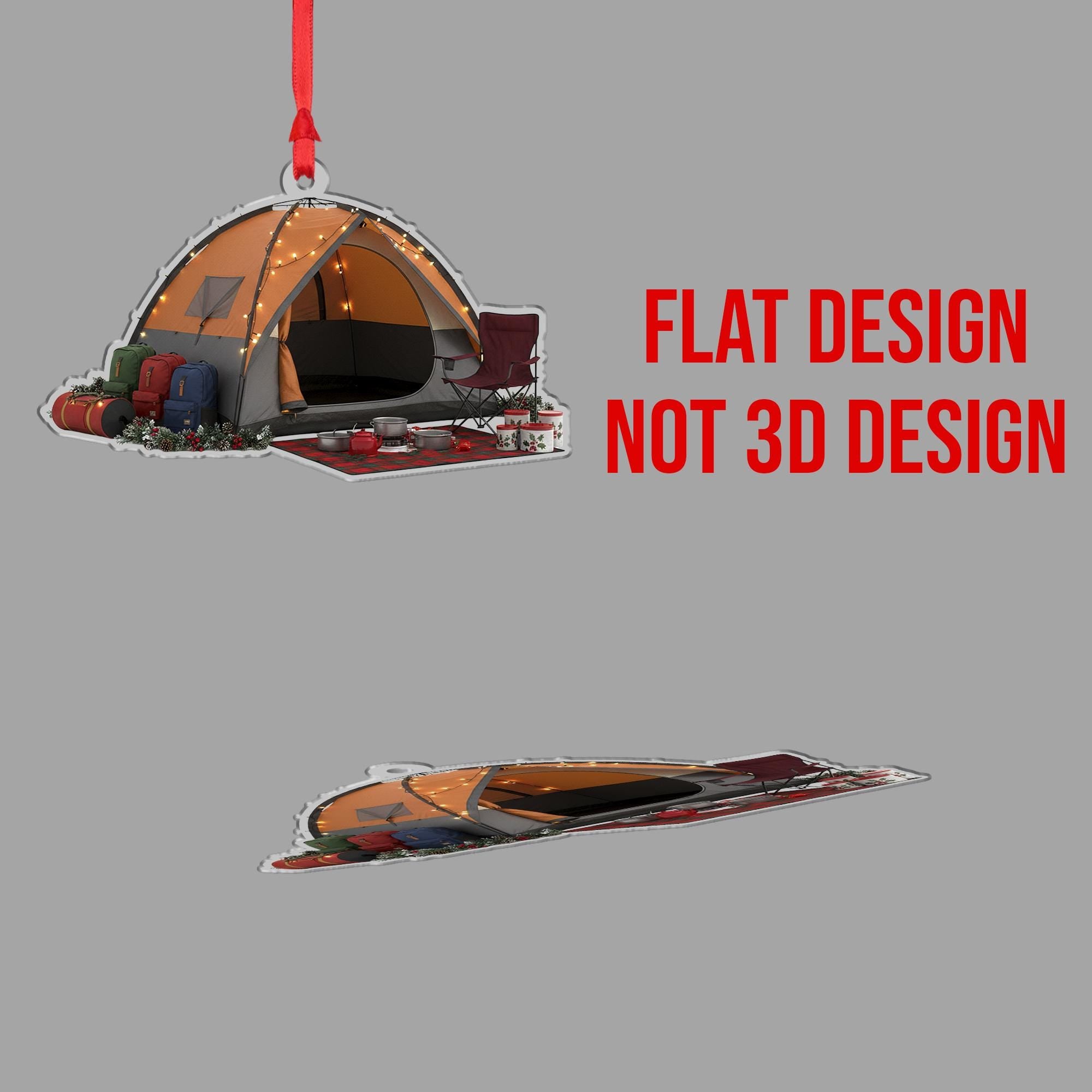 Camping Tent Christmas Ornament: Outdoor Adventure Holiday Decoration