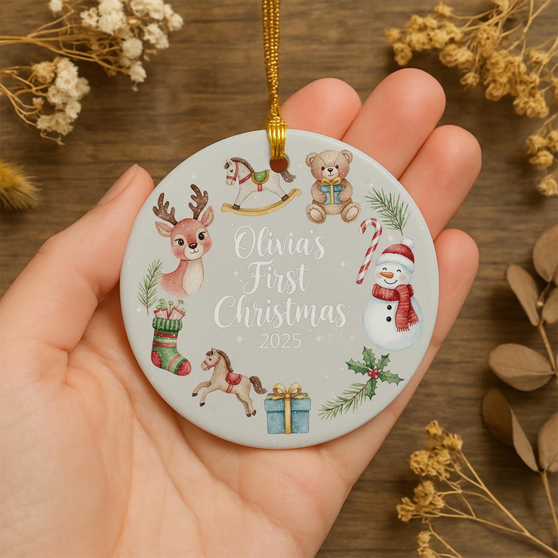 Baby’s First Christmas Ornament 2025: Personalized Newborn Holiday Keepsake