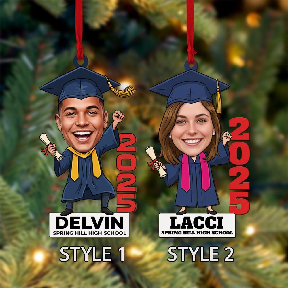Custom 2025 Graduation Ornament: Personalized Keepsake, High School or College