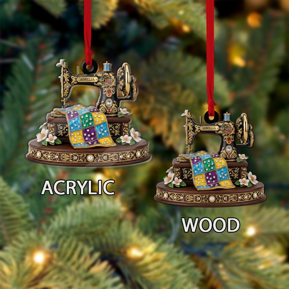 Ornament Sewing Machine Personalized Quilting Design Christmas Decoration