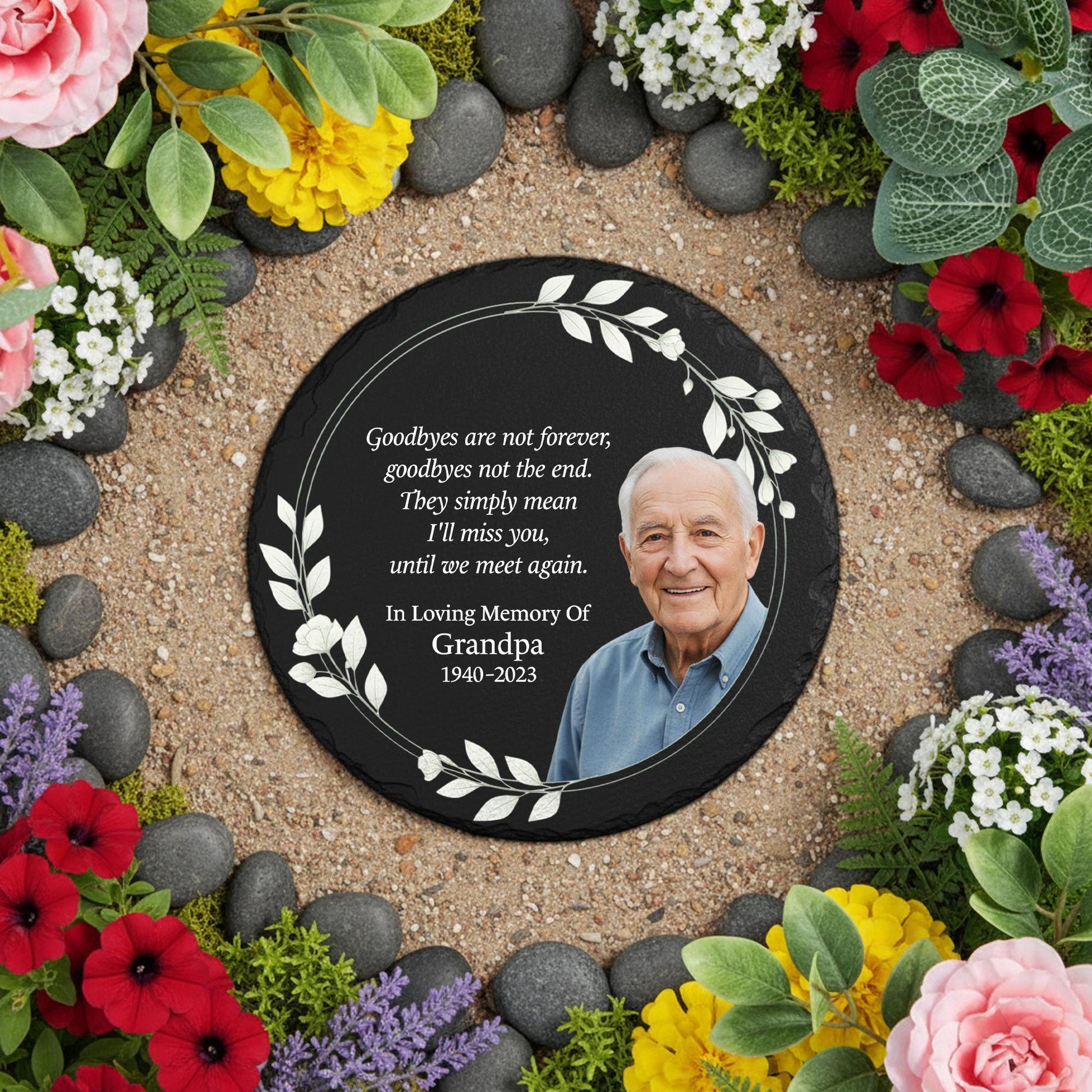 Personalized Memorial Stone – In Loving Memory Grave Marker, Sympathy Keepsake Stone