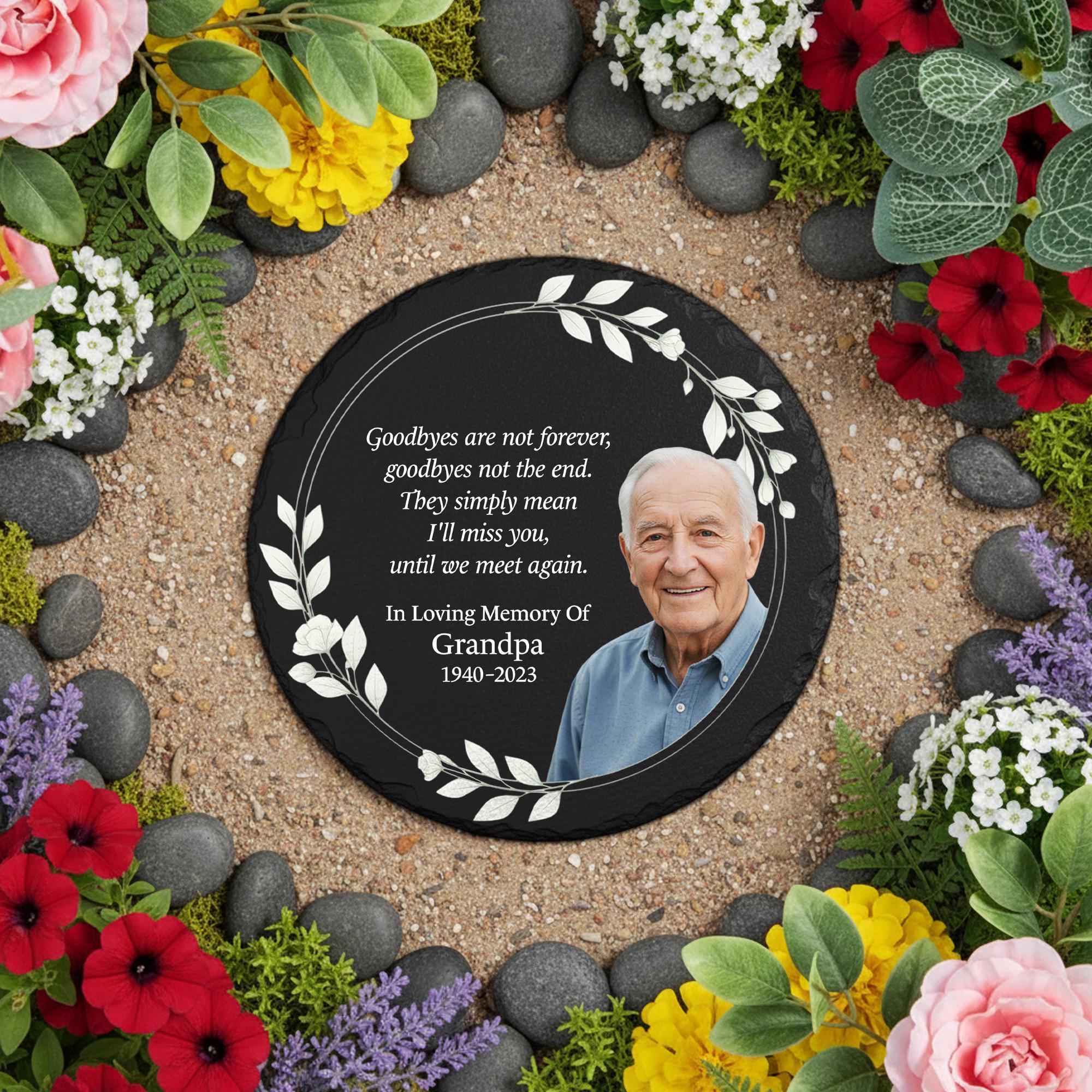 Personalized Memorial Stone – In Loving Memory Grave Marker, Sympathy Keepsake Stone