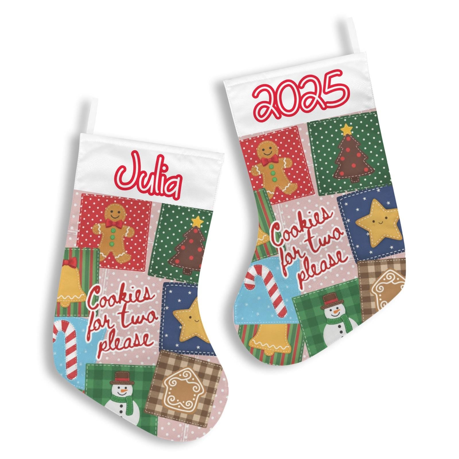 Personalized Holiday Stocking – Custom Name Christmas Fireplace Decor