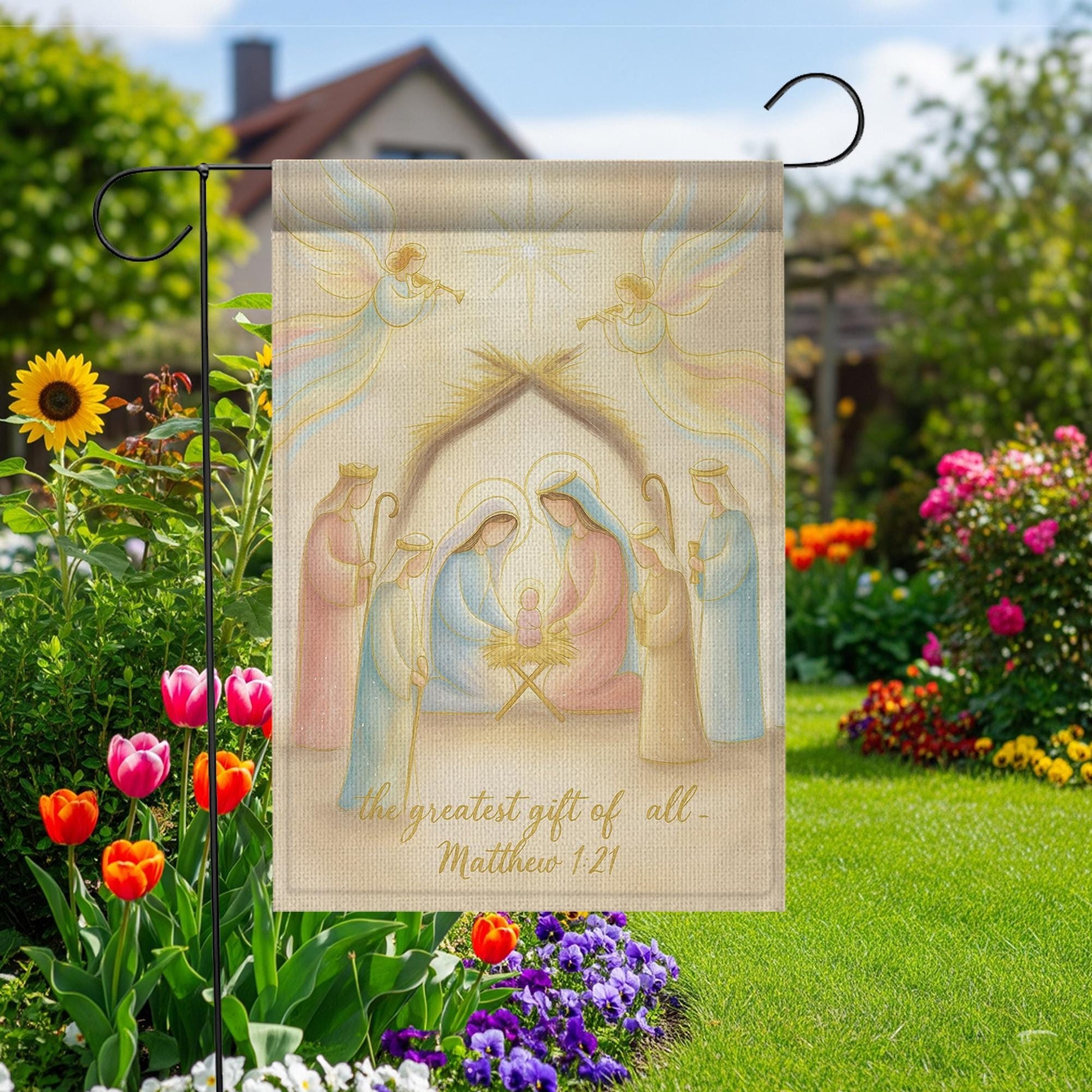 Christian Nativity Flag – Christmas Garden Yard Decoration