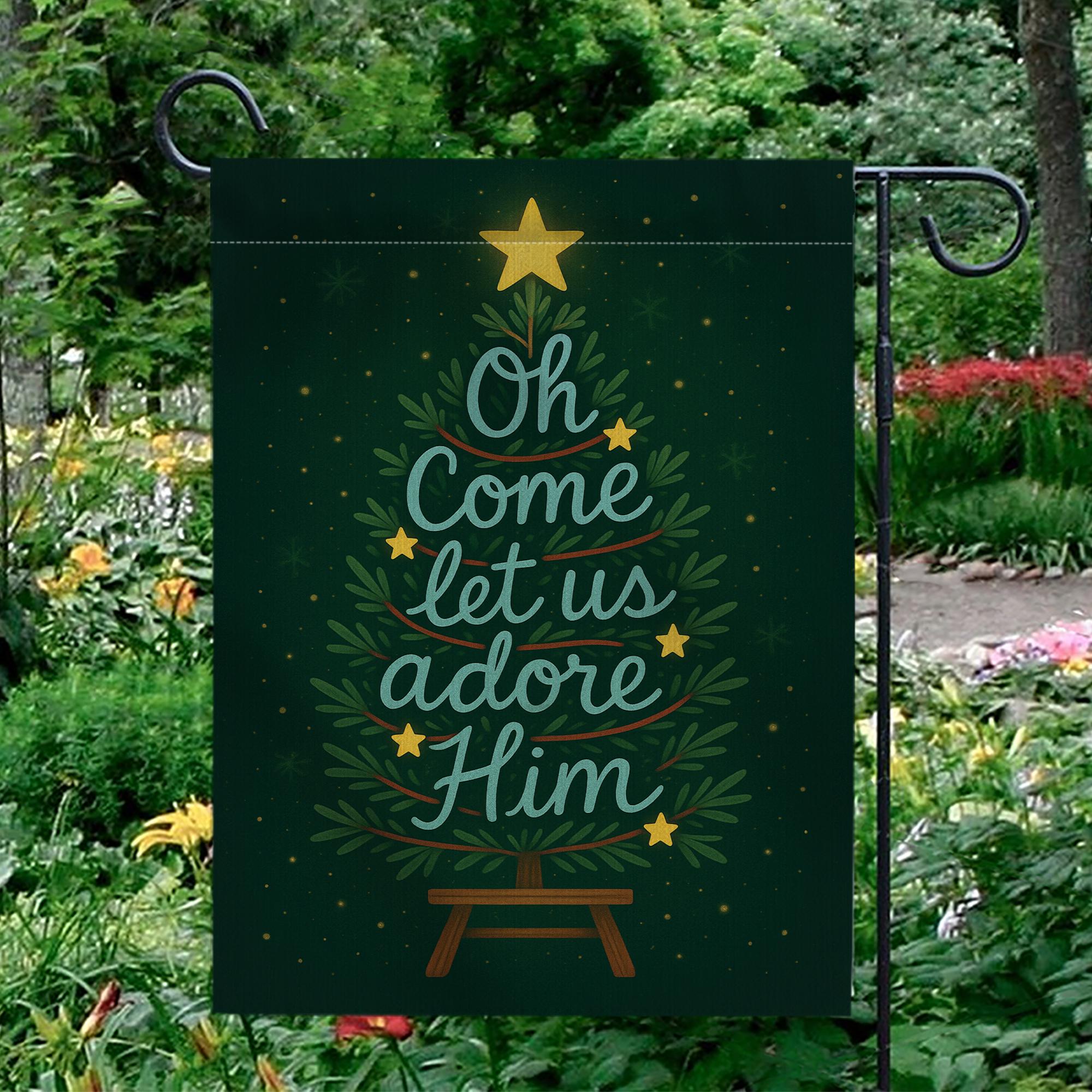 Religious Christmas Garden Flag – Christian Holiday Yard Decoration