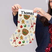 Personalized Baseball Christmas Stocking: Custom Holiday Print