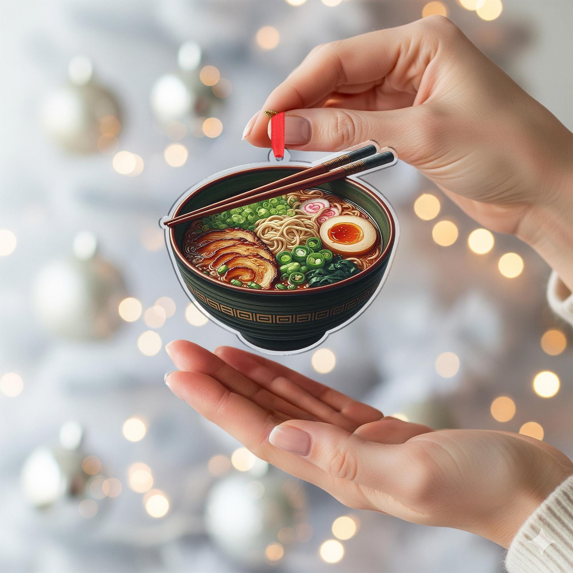 Ramen Bowl Ornament – Funny Food Christmas Tree Decoration