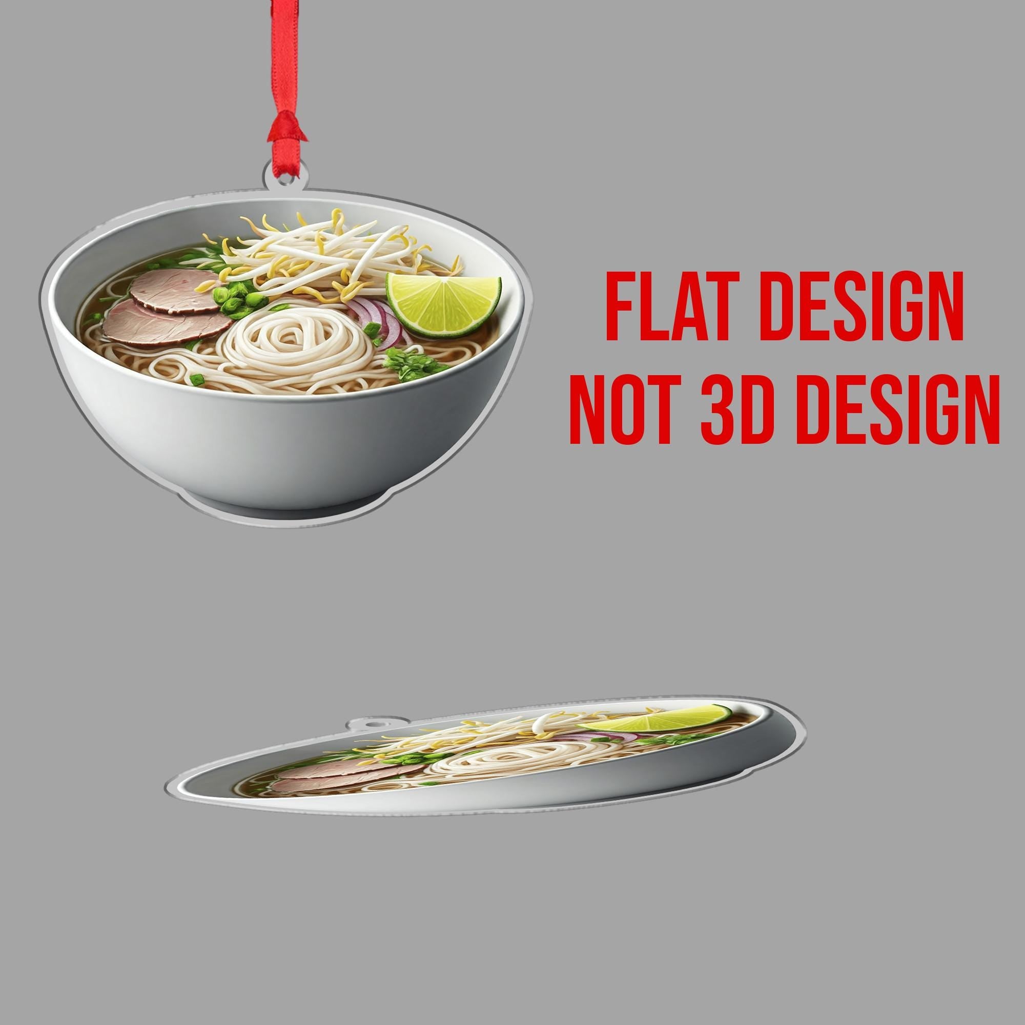 Pho Noodle Bowl Ornament – Funny Vietnamese Food Christmas Tree Decor