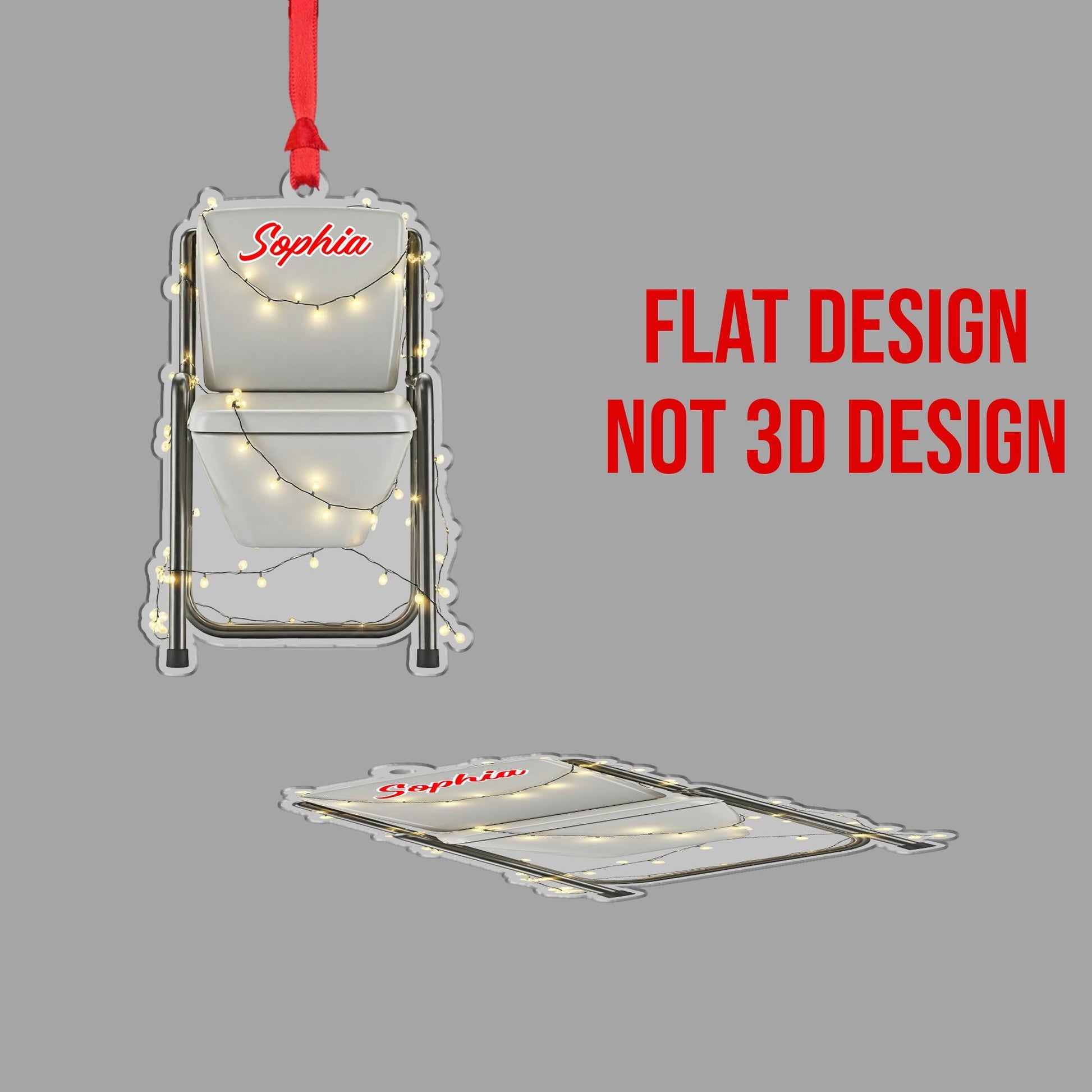Funny Folding Commode Ornament – Personalized Gag Gift Christmas Decor
