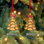 Taco Christmas Tree Ornament: Funny Food Holiday Decoration
