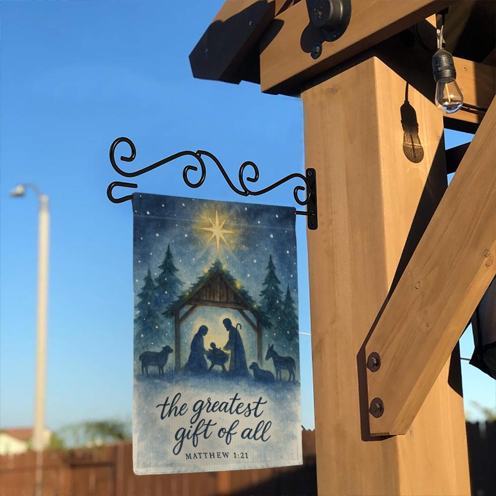 Nativity Garden Flag – Christmas Outdoor Decor with Holy Family and Star of Bethlehem