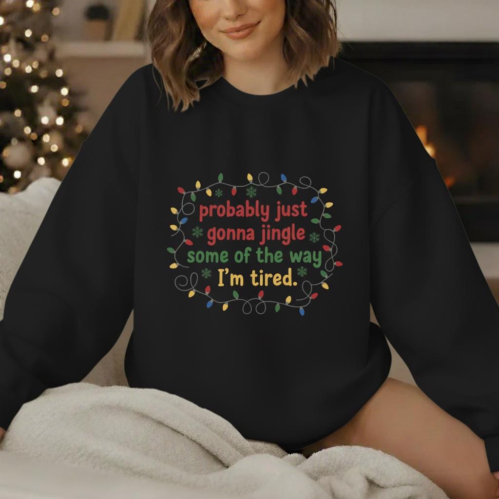 Funny Christmas Sweatshirt Holiday Lights Graphic Pullover Winter T-Shirt