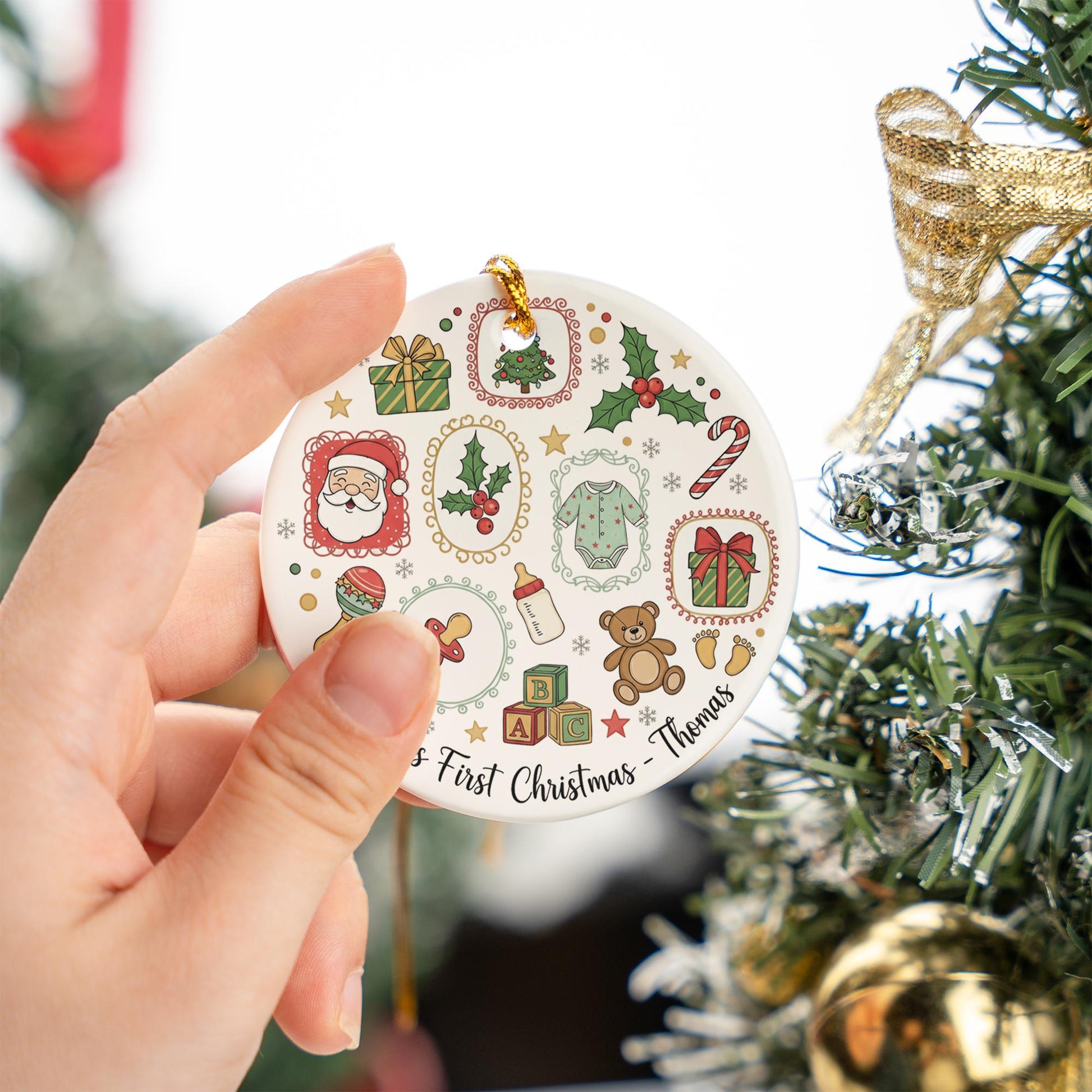 Personalized Baby’s First Christmas Ornament - Baby Keepsake Gifts