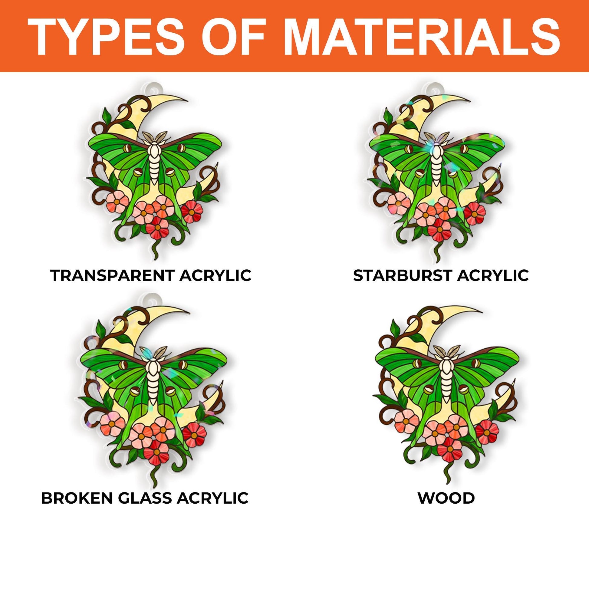 Lunar Moth Earrings | Green Moon Dangle Jewelry | Enamel Hook Accessory