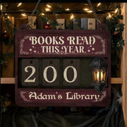 Custom Wooden Book Tracker Sign Personalized Reading Log Library Decor