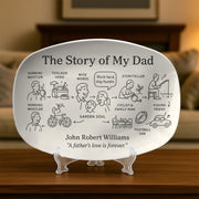 Personalized Memorial Dad Platter: Story of My Dad Remembrance Gift