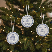 Personalized Wedding Ornament – Custom Ceramic Keepsake with Names & Date