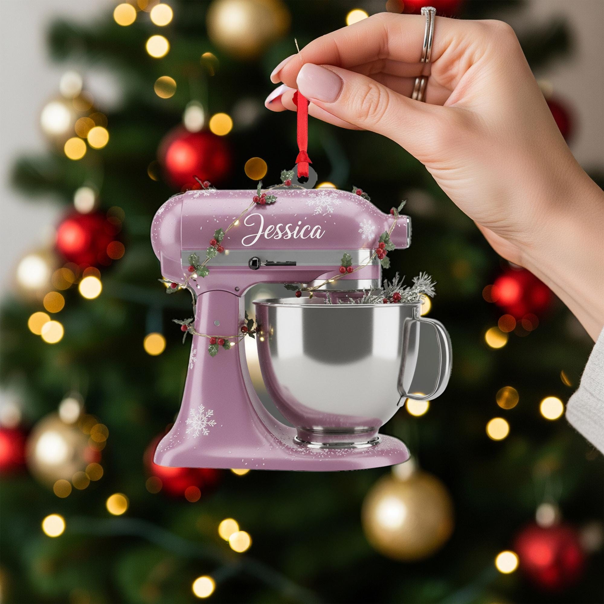 Personalized Mixer Ornament – Kitchen Baking Appliance Christmas Decoration