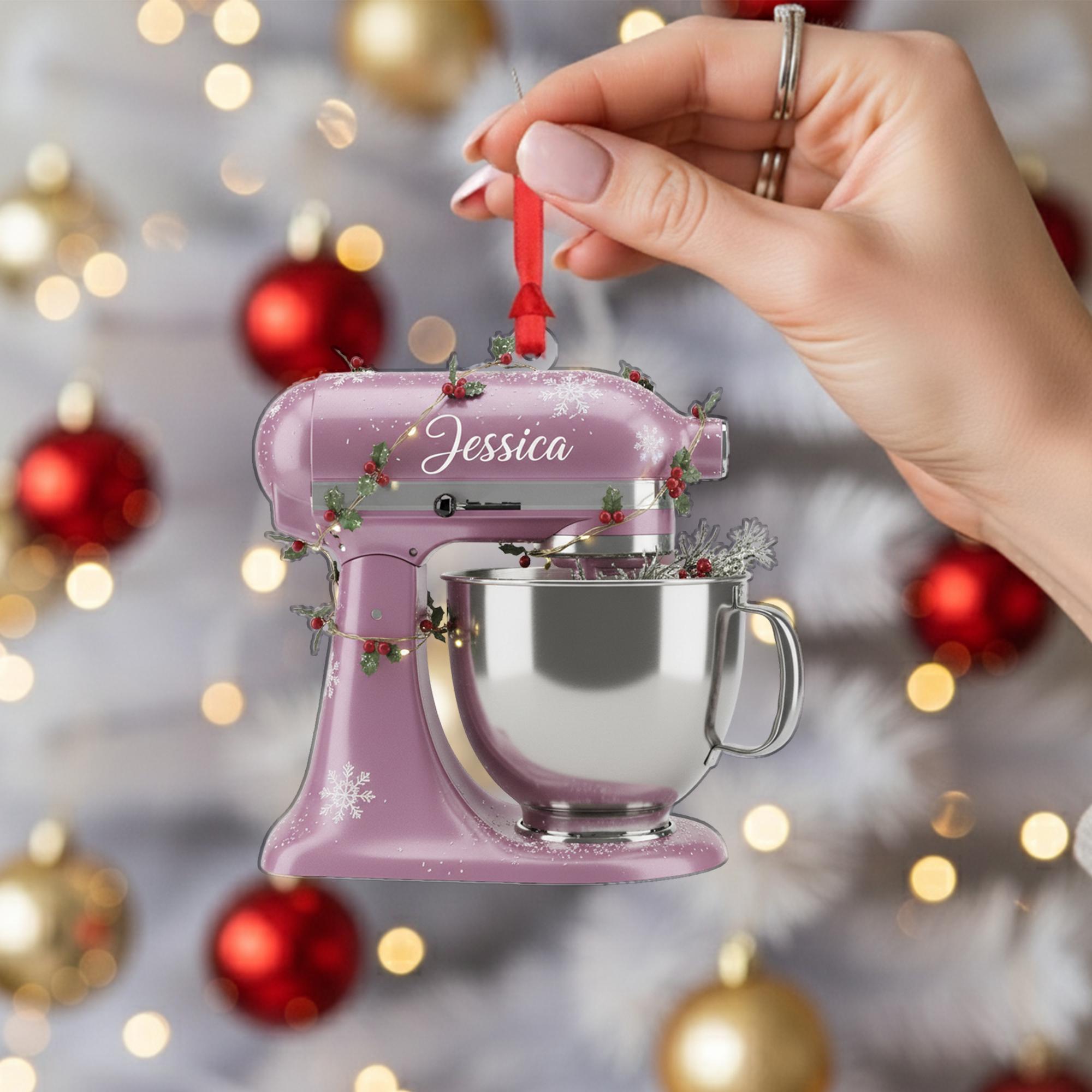 Personalized Mixer Ornament – Kitchen Baking Appliance Christmas Decoration
