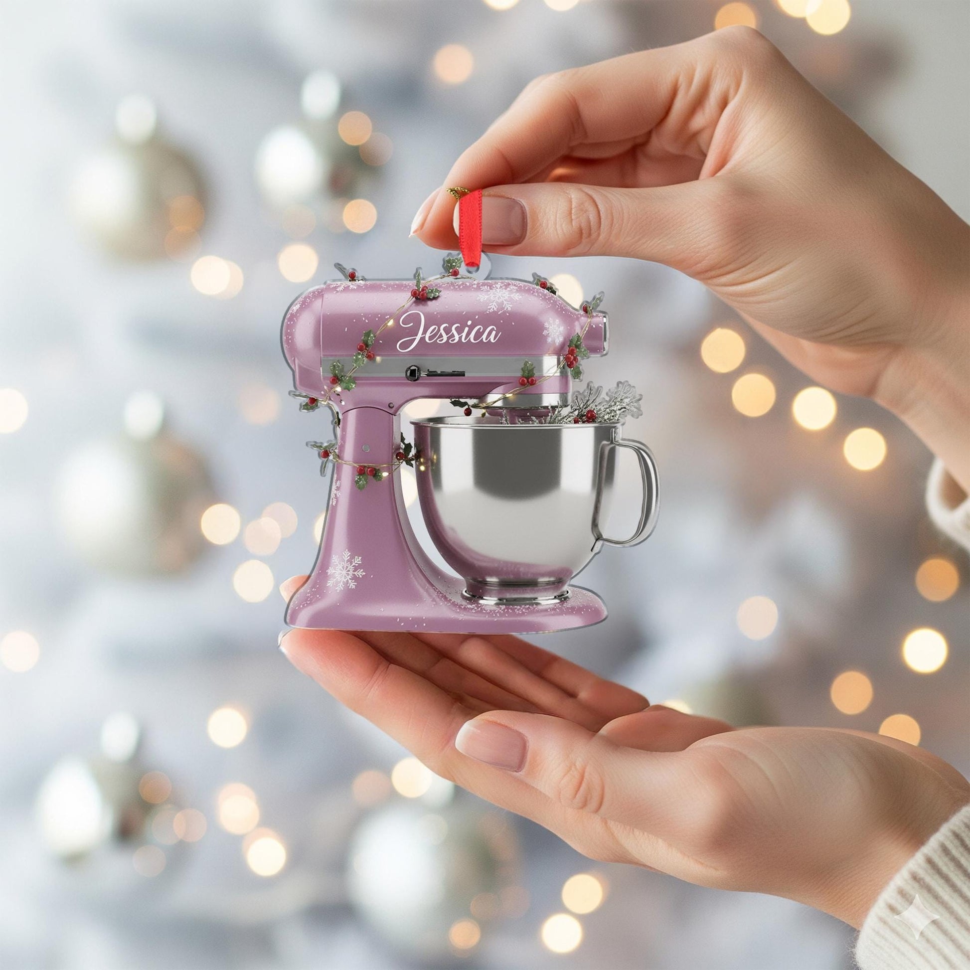 Personalized Mixer Ornament – Kitchen Baking Appliance Christmas Decoration