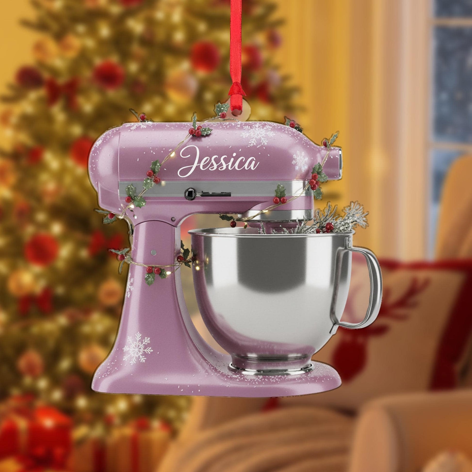 Personalized Mixer Ornament – Kitchen Baking Appliance Christmas Decoration