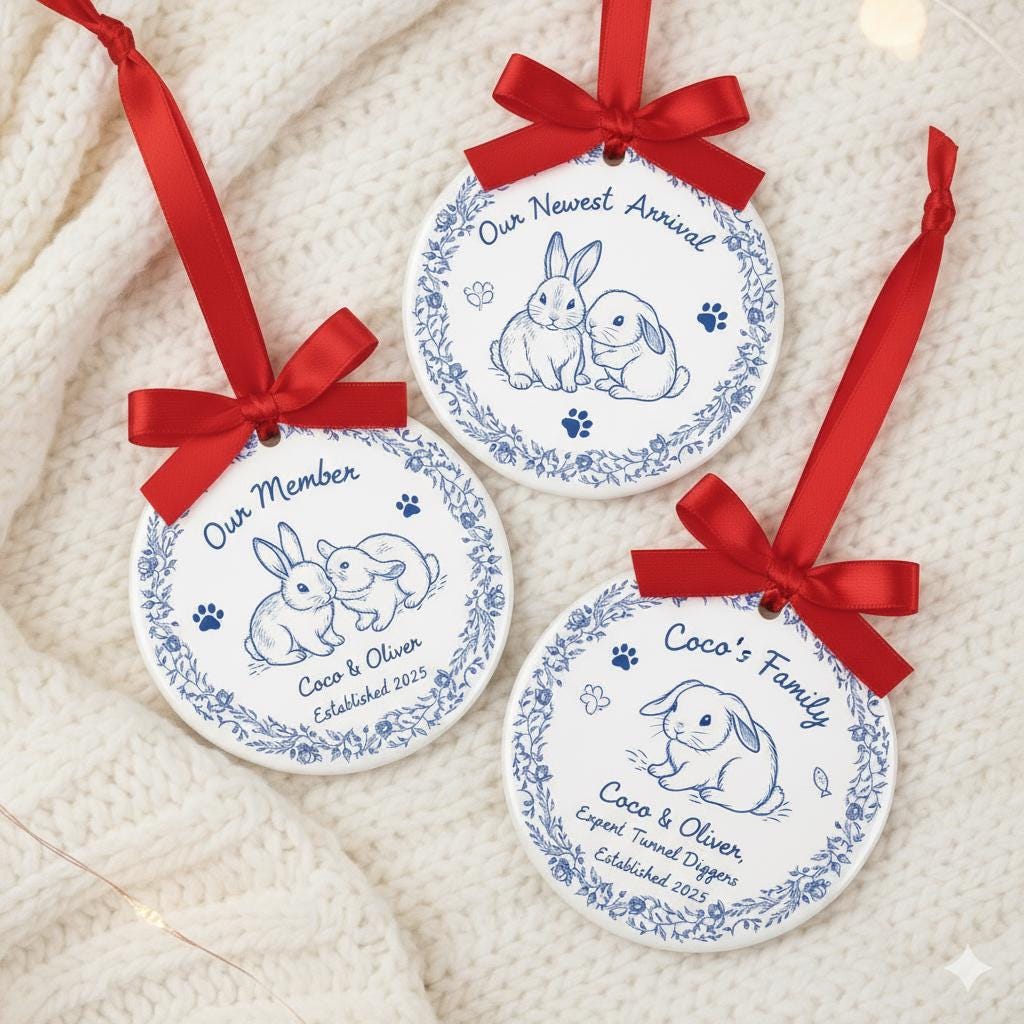 Personalized Pet Ornament – Custom Ceramic New Family Member Keepsake