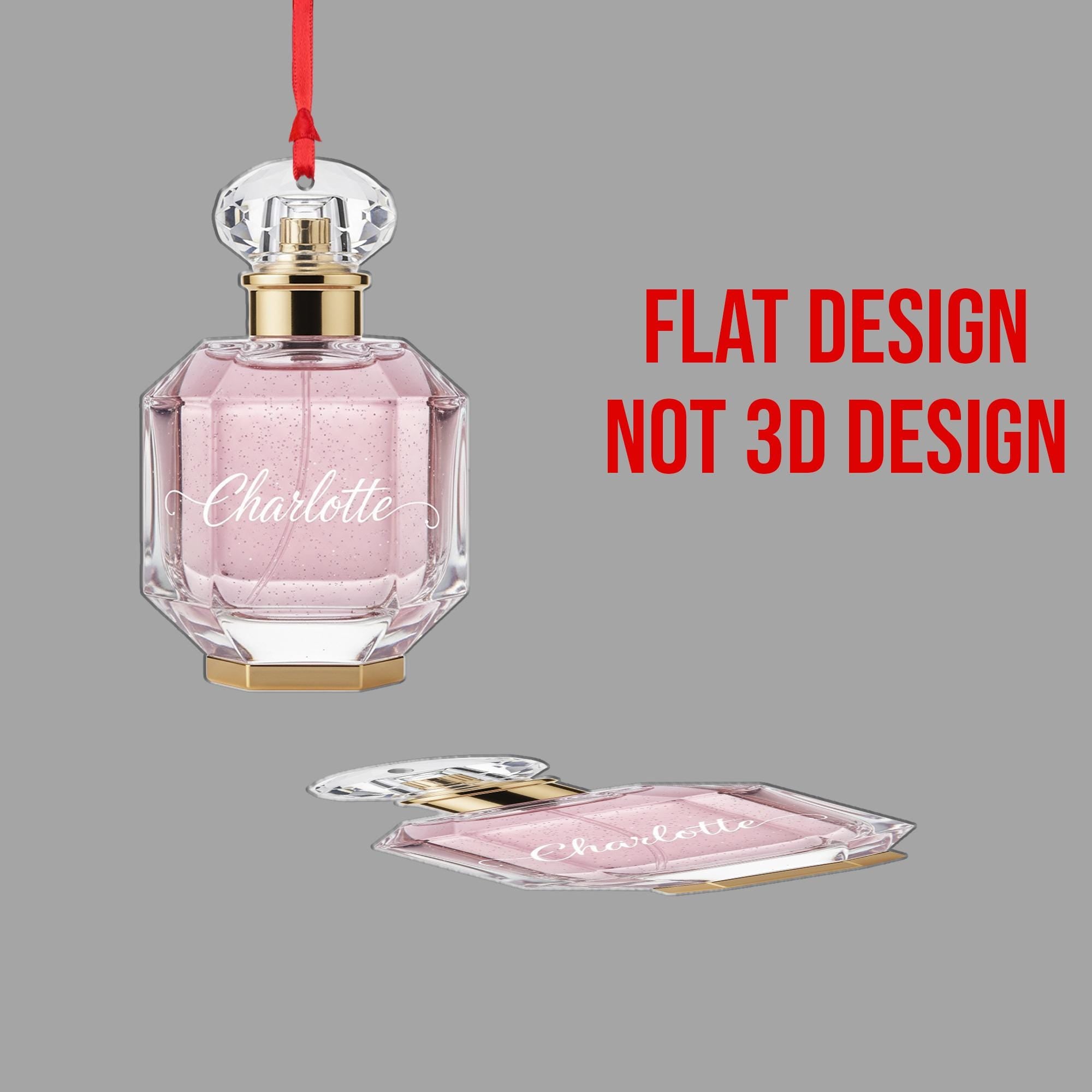 Personalized Perfume Bottle Ornament – Custom Name Glass Decoration