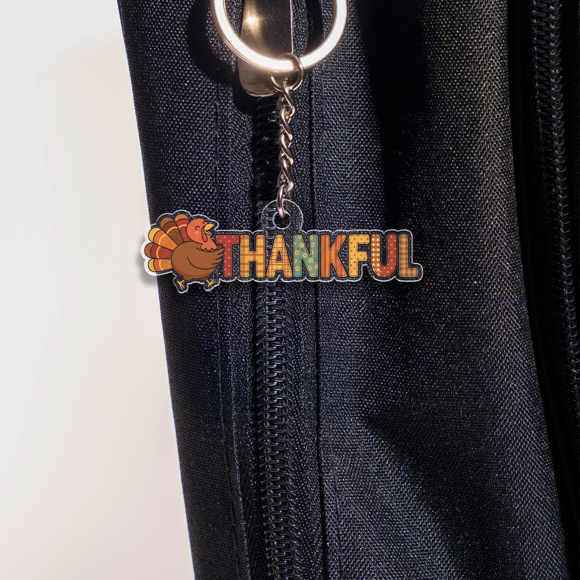 Acrylic Turkey Keychain – Thankful Fall Decoration Autumn Accessory