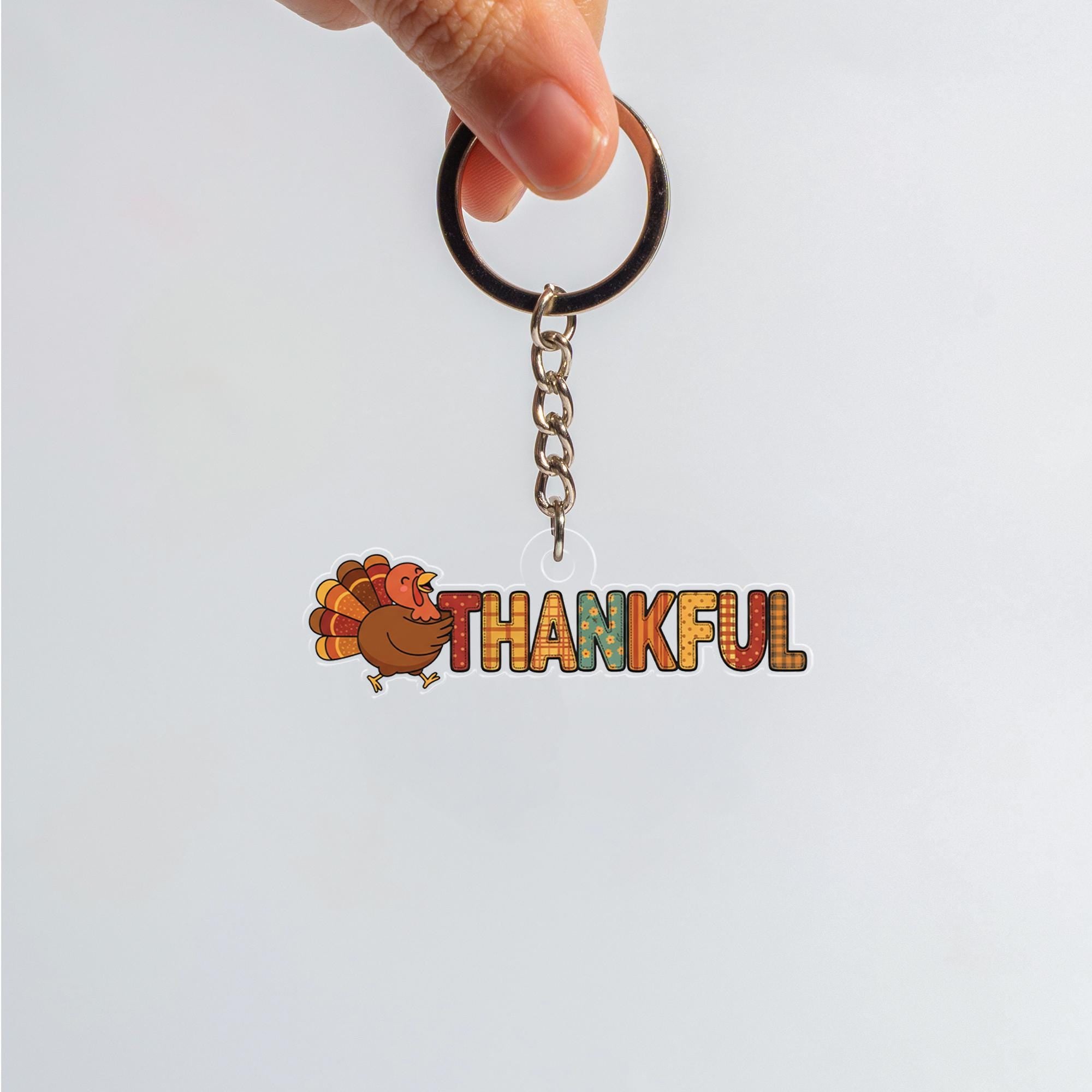 Acrylic Turkey Keychain – Thankful Fall Decoration Autumn Accessory