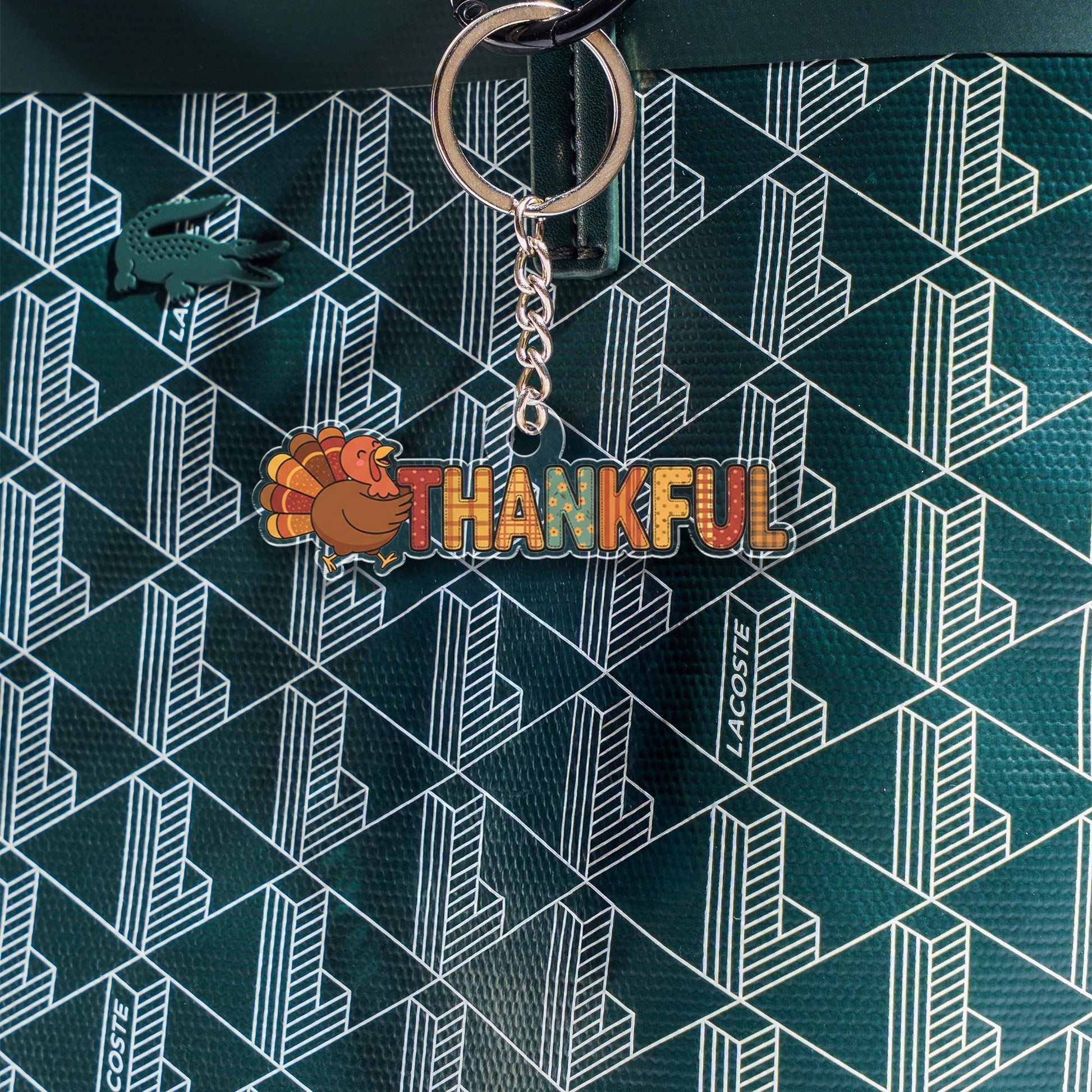 Acrylic Turkey Keychain – Thankful Fall Decoration Autumn Accessory