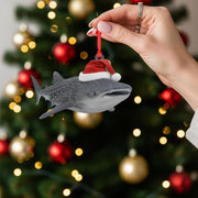 Whale Shark Ornament – Christmas Tree Decoration with Santa Hat