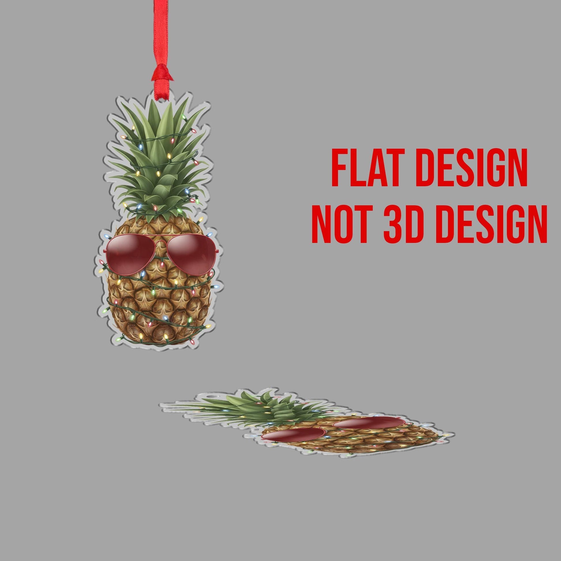 Pineapple Ornament – Christmas Tree Decoration with Lights and Sunglasses