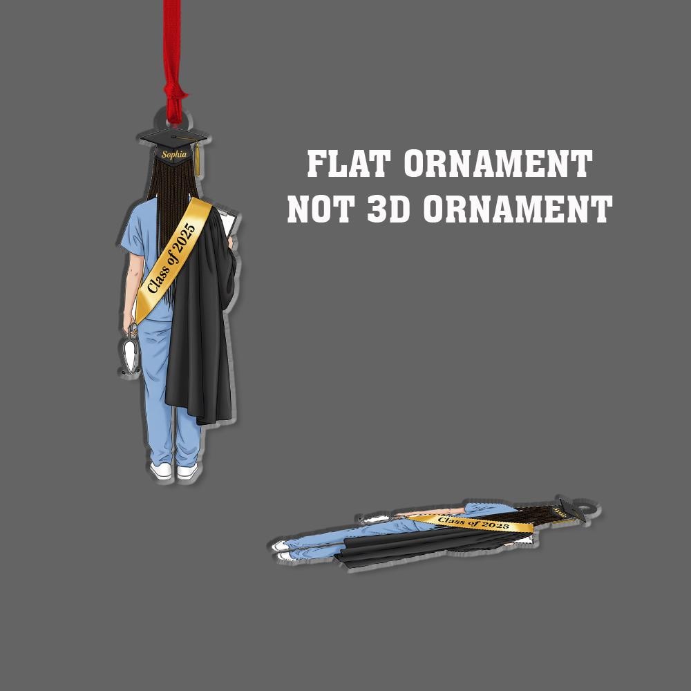 Nurse Graduation Ornament – Class of 2025 Personalized Medical Gift