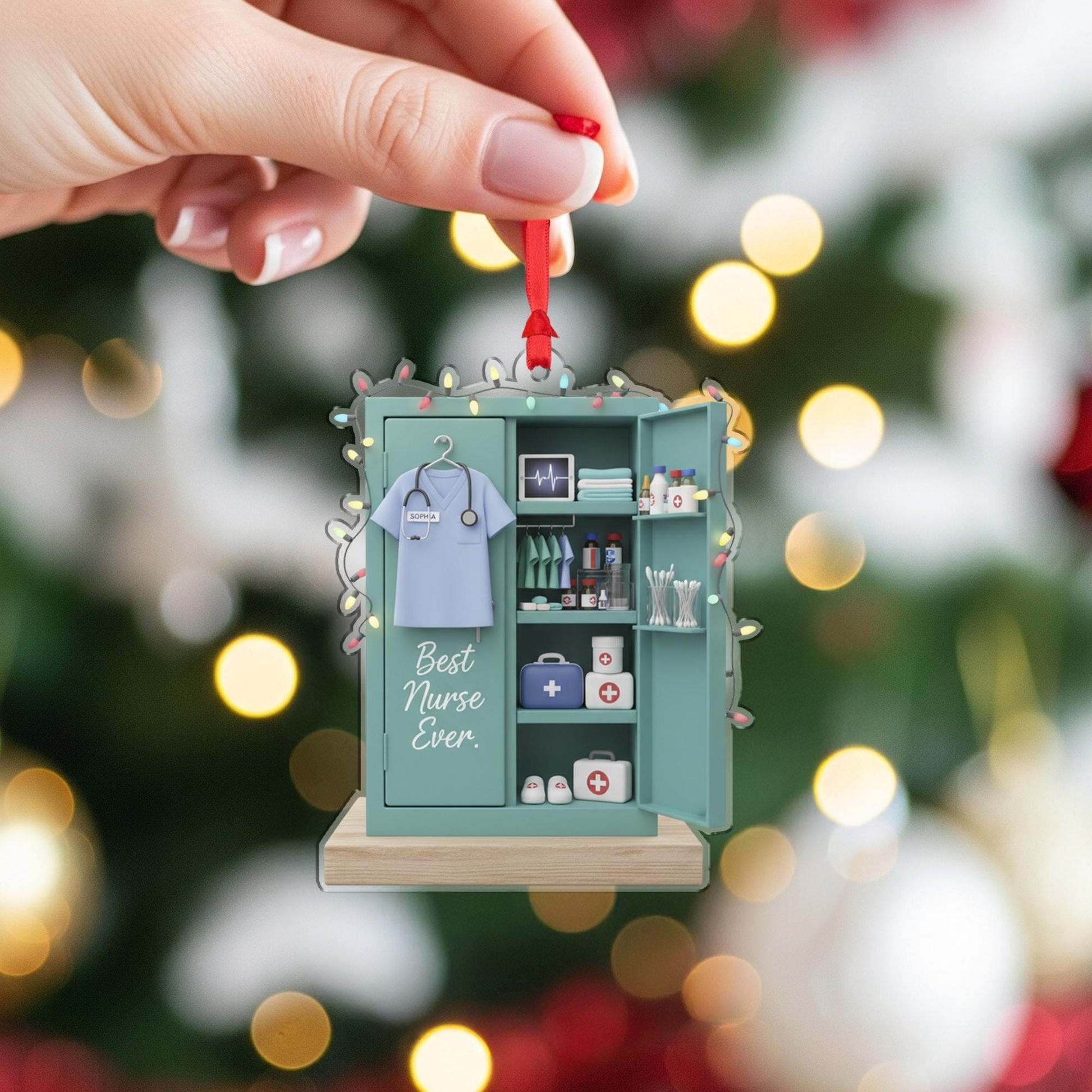 Personalized Nurse Locker Ornament: Acrylic Medical Gift