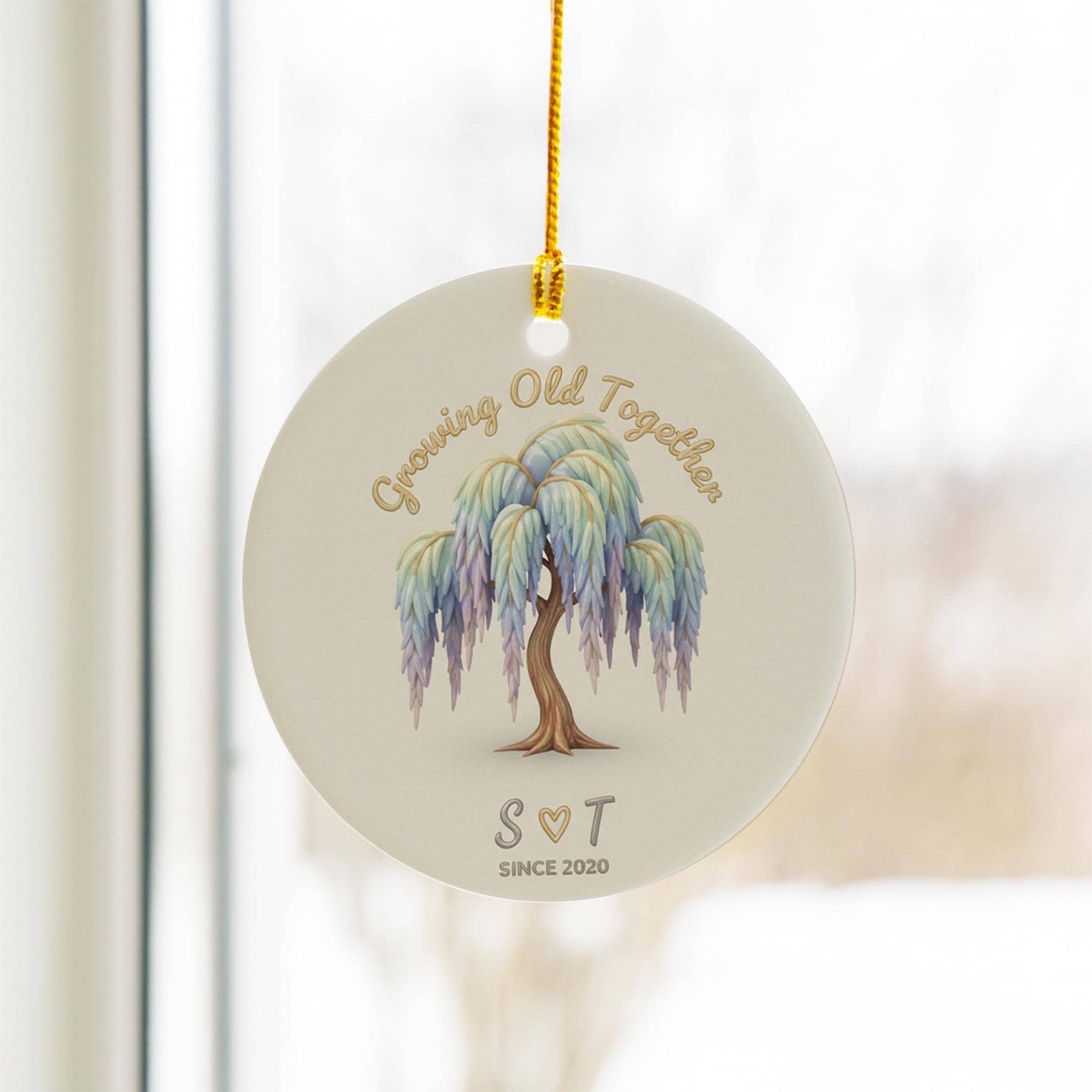 Personalized Anniversary Ornament: Willow Tree Ceramic Keepsake