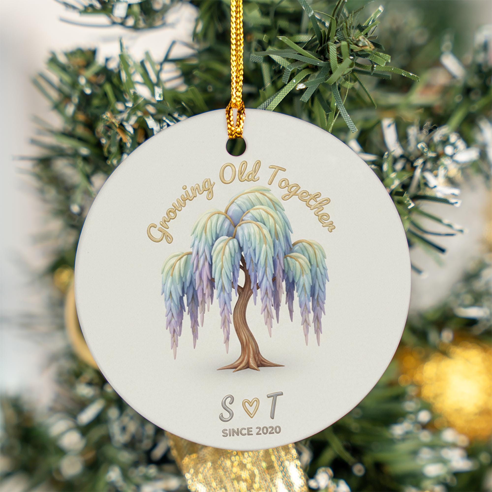 Personalized Anniversary Ornament: Willow Tree Ceramic Keepsake
