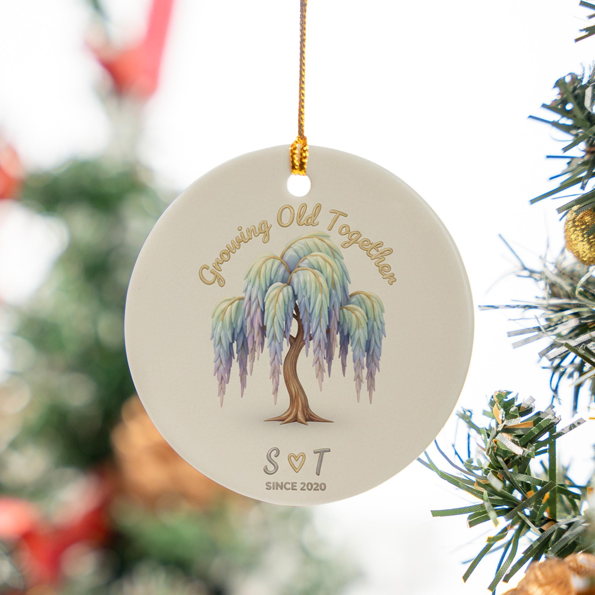 Personalized Anniversary Ornament: Willow Tree Ceramic Keepsake