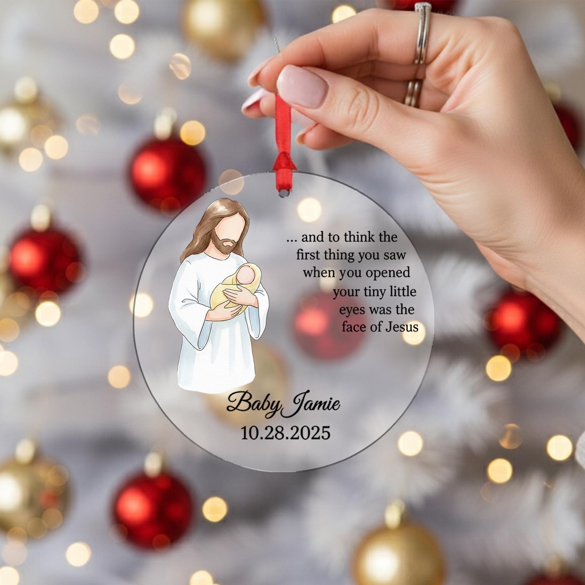 Custom Baby Memorial Ornament – Personalized Keepsake for Infant Remembrance