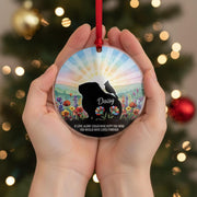 Personalized Hamster Memorial Ornament: Watercolor Wildflower Acrylic Keepsake