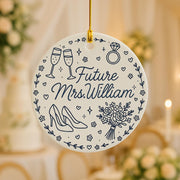 Future Mrs Ornament – Personalized Engagement Gift Ceramic Keepsake
