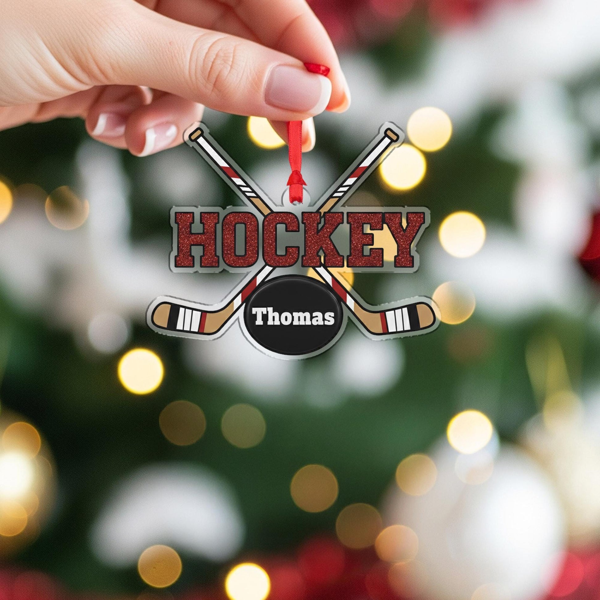 Custom Hockey Puck Ornament – Personalized Christmas Gift for Sports Fans
