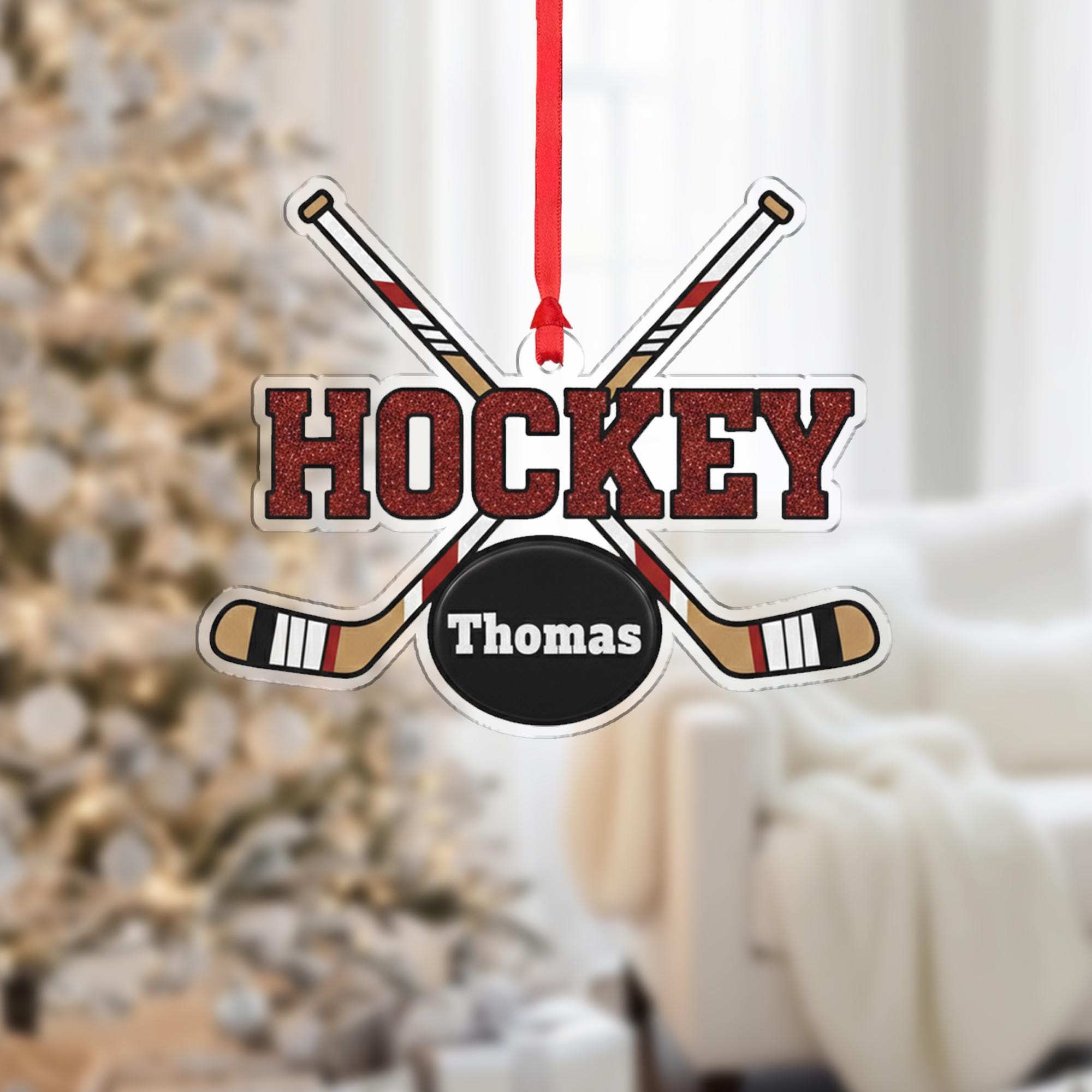 Custom Hockey Puck Ornament – Personalized Christmas Gift for Sports Fans