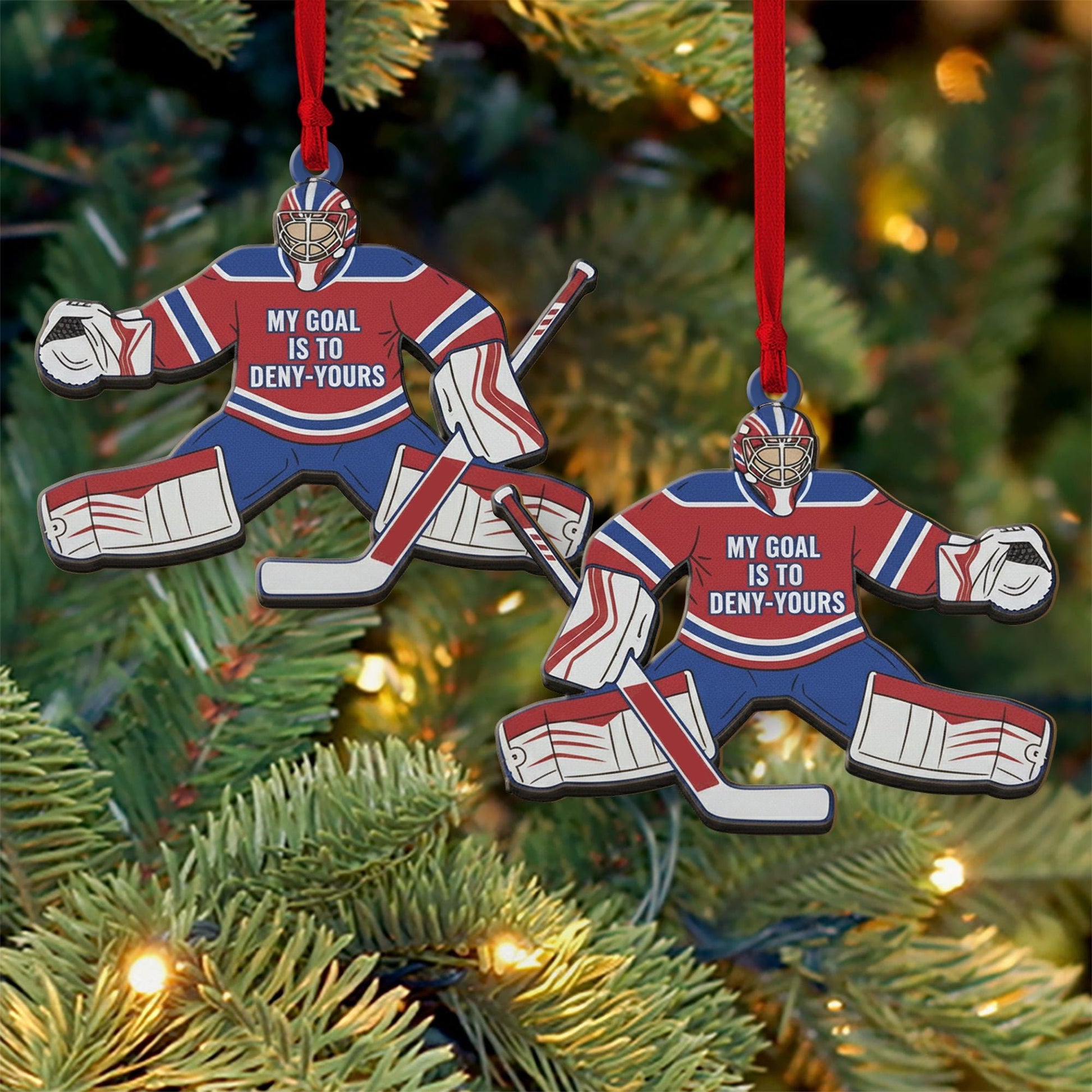 Custom Hockey Goalie Ornament – Personalized Gift for Sports Players