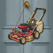 Personalized Lawn Mower Door Sign – Wood Wall Hanging Christmas Gift