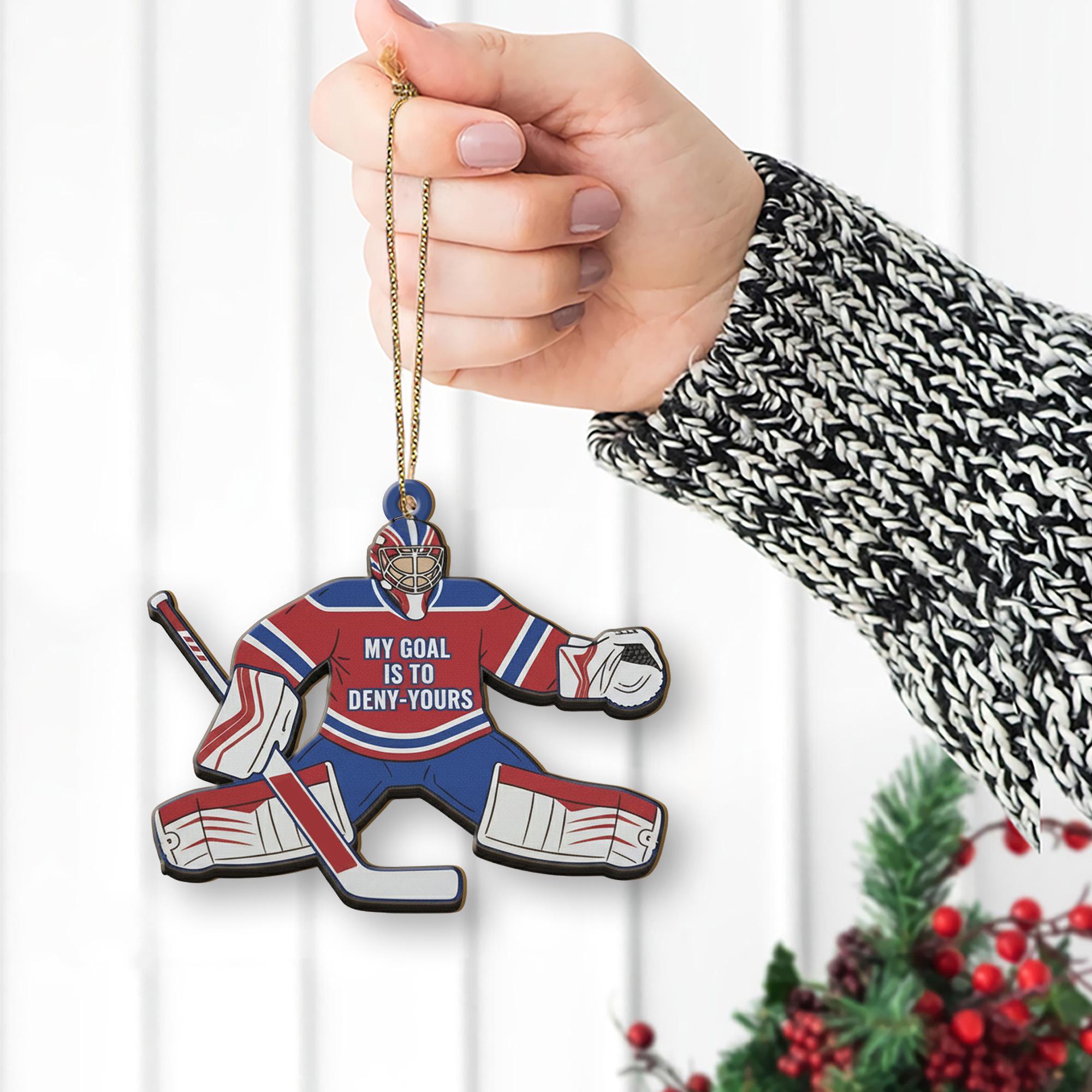 Custom Hockey Goalie Ornament – Personalized Gift for Sports Players