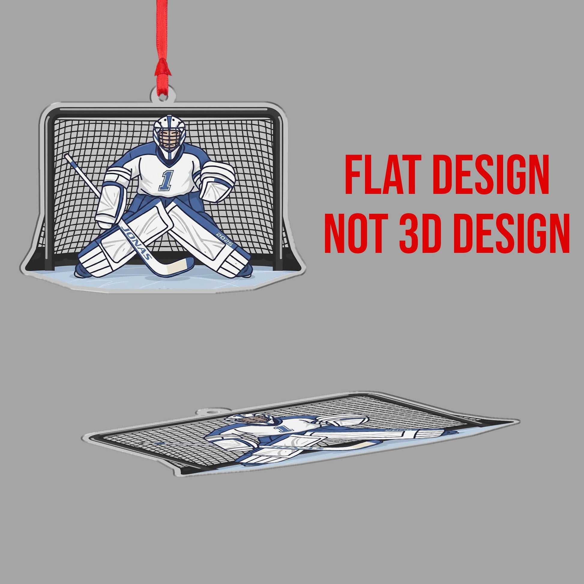 Custom Hockey Goalie Ornament – Christmas Tree Decoration, Sports Team Gift