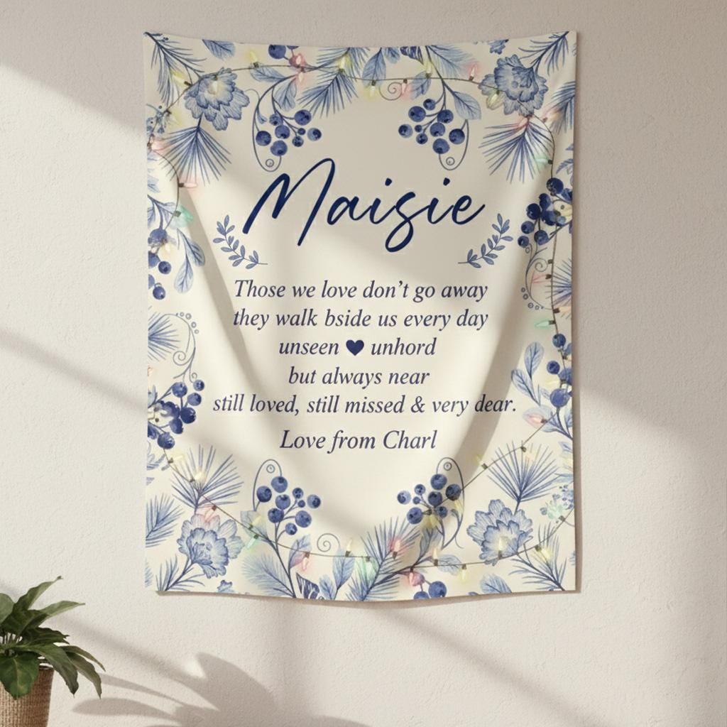 Personalized Memorial Garden Flag: Custom Name, Cemetery Grave Decoration, Sympathy Banner